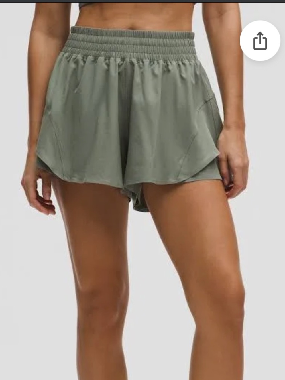 💚lululemon Olive Green Layered Athletic Shorts shake it out